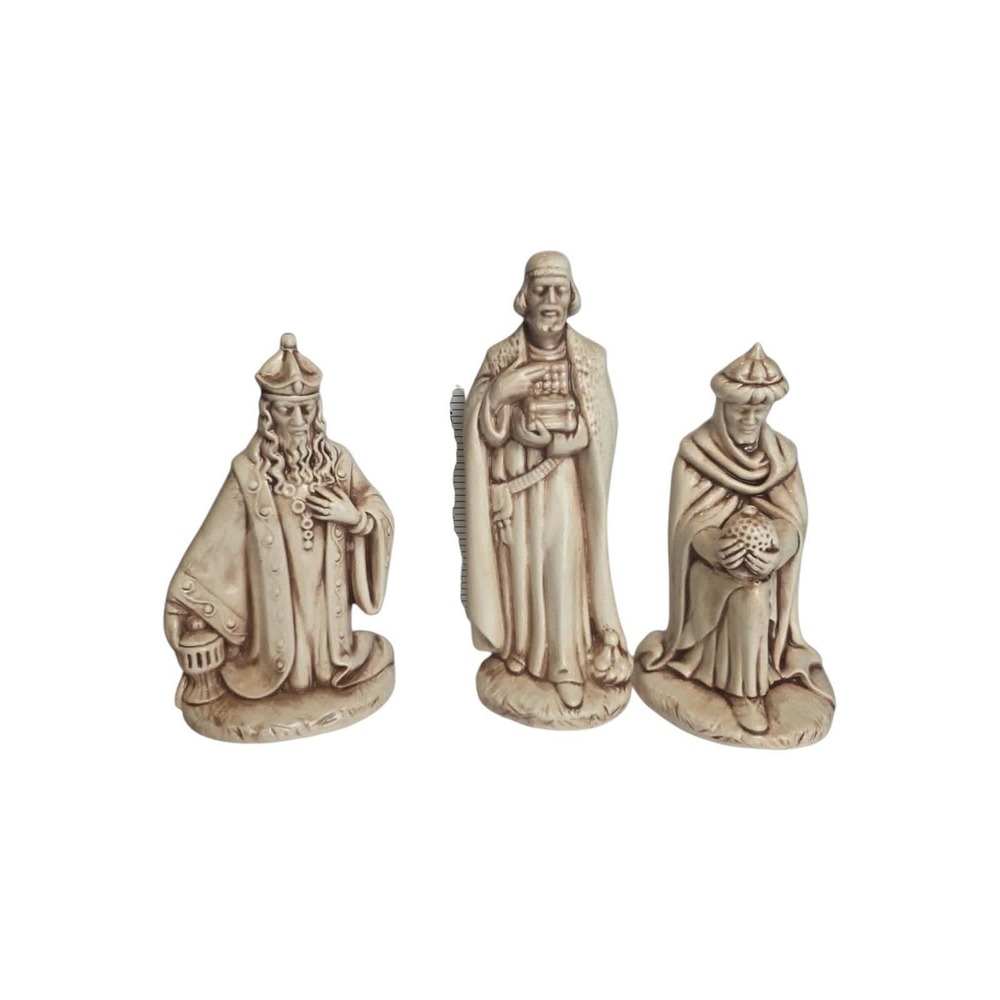Vtg Set of 3 Holland Mold Ceramic Nativity Pieces- 3 Wise Men- No Chips